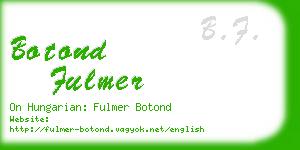 botond fulmer business card